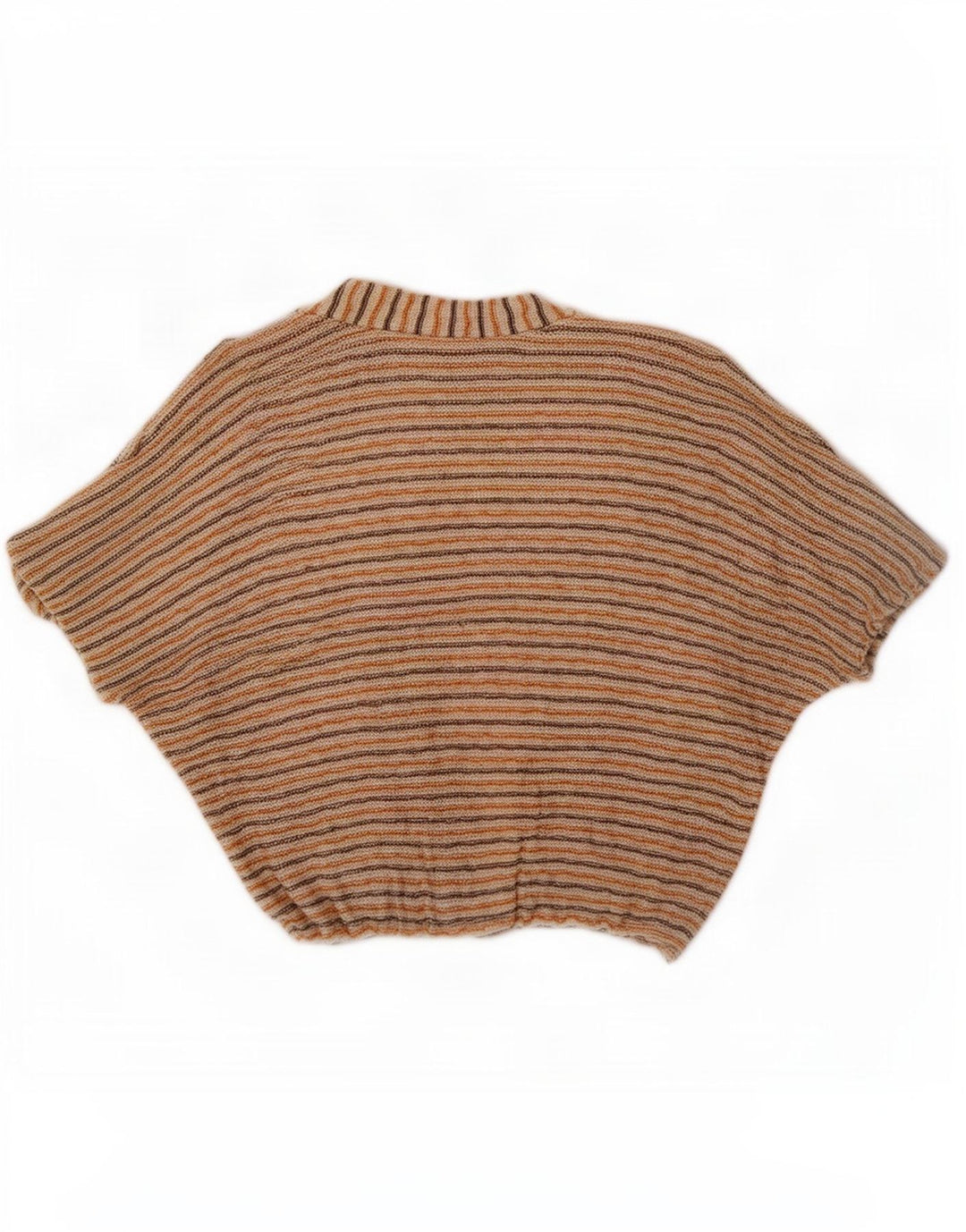 Vintage Γυναικεία Crop Cardigan Top EU 40 Medium Beige ριγέ