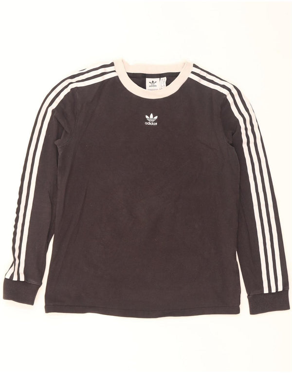 Γυναικείο τοπ Adidas μακρυμάνικο UK 10 Small Black Colourblock Βαμβακερό