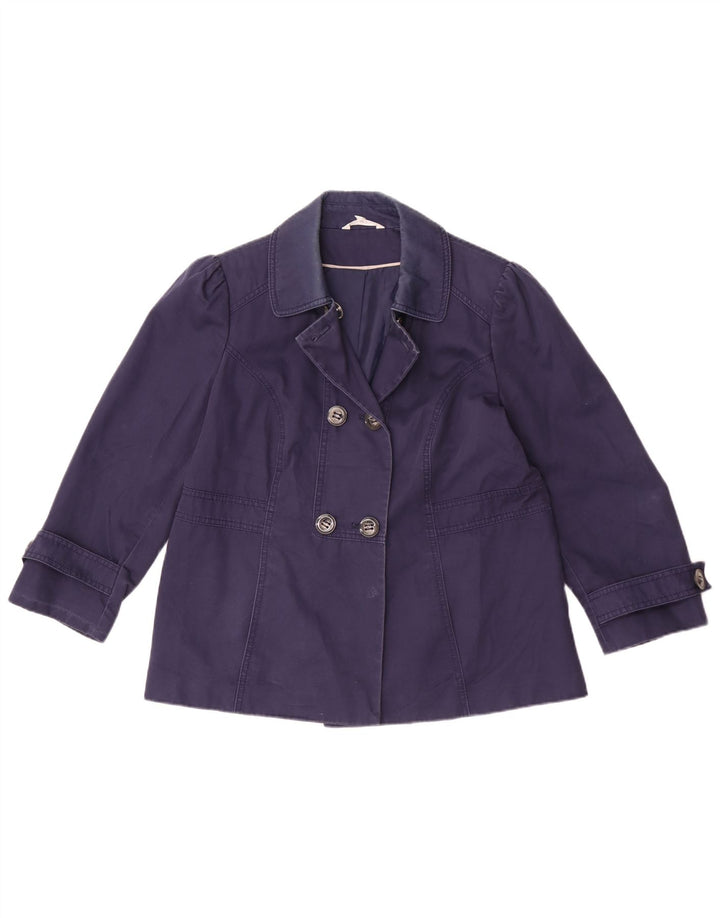 Marks & Spencer Γυναικεία κοντή καμπαρντίνα UK 14 Medium Navy Blue