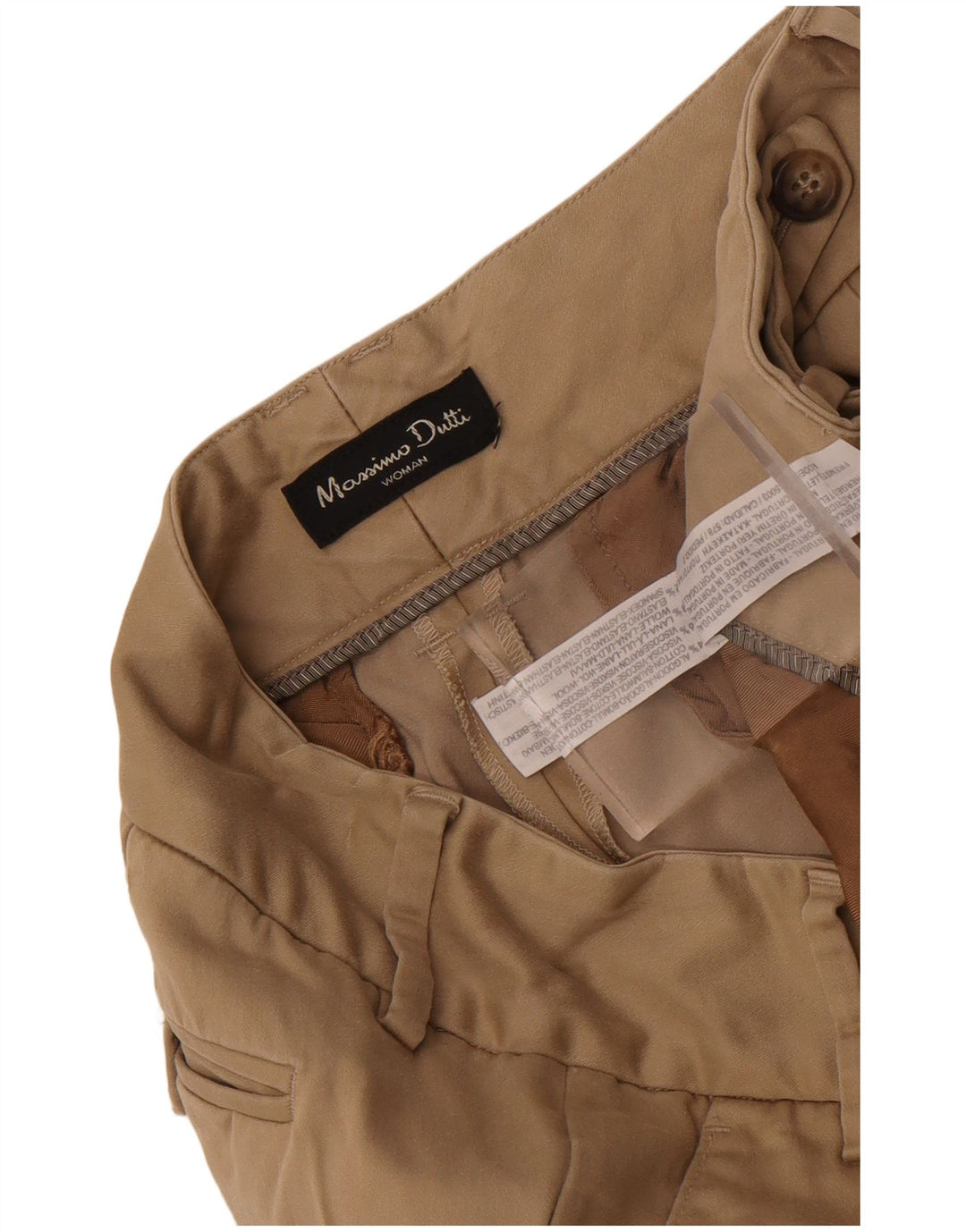 Massimo Dutti Γυναικείο ίσιο παντελόνι Chino EU 40 Medium W30 L30 Beige