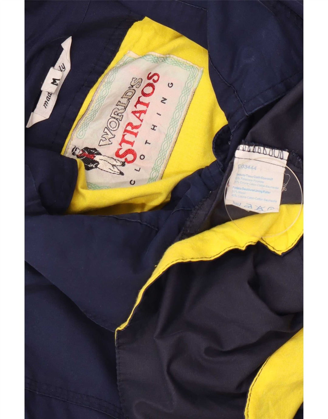 Vintage Ανδρικό Bomber Jacket UK 38 Medium Navy Blue Polyester