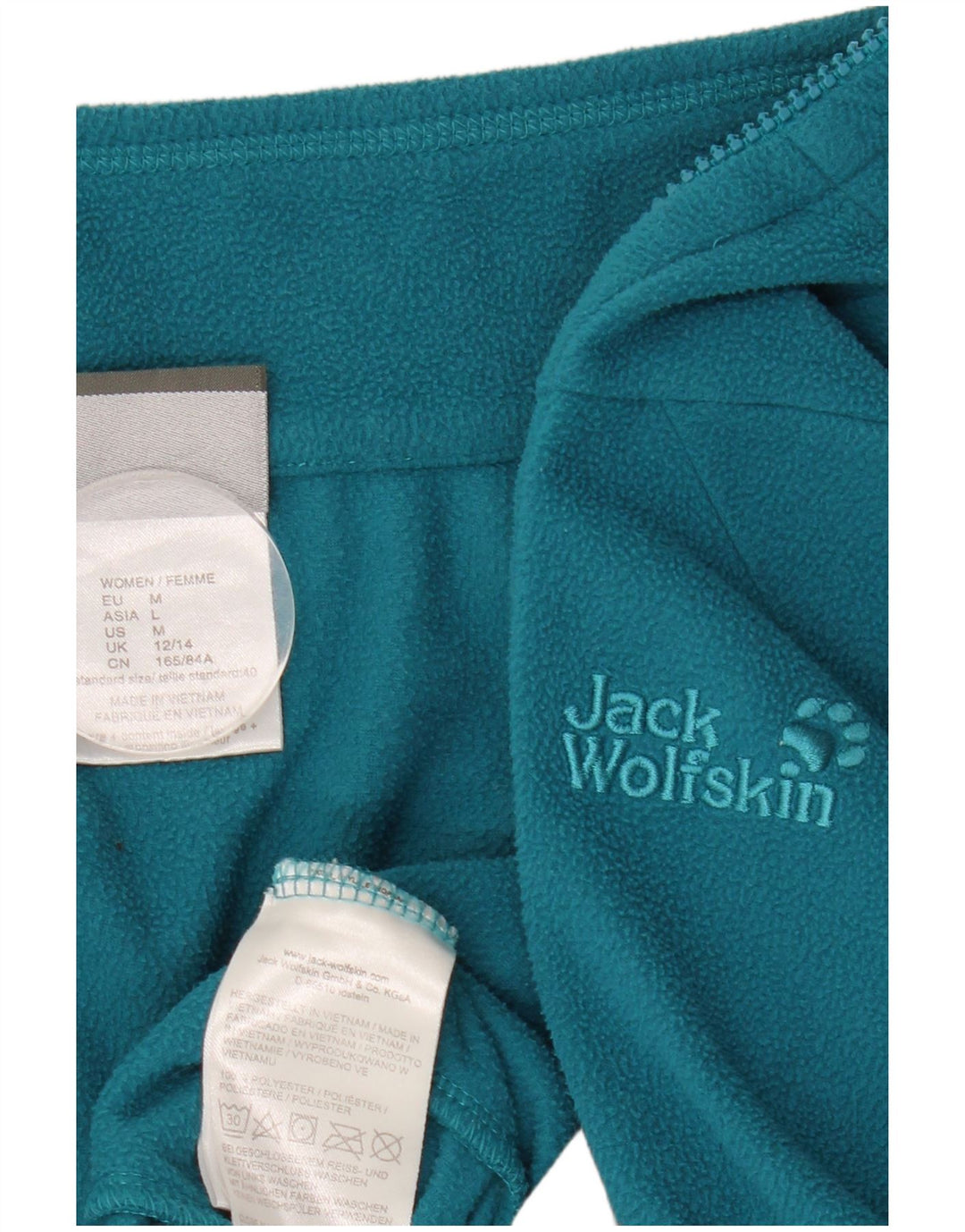 JACK WOLFSKIN Γυναικείο Fleece Jacket UK 12/14 Μεσαίο μπλε πολυεστέρας