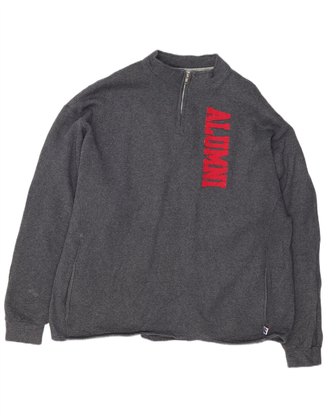 RUSSELL ATHLETIC Ανδρικό γραφικό φούτερ με φερμουάρ Jumper 2XL Γκρι βαμβακερό