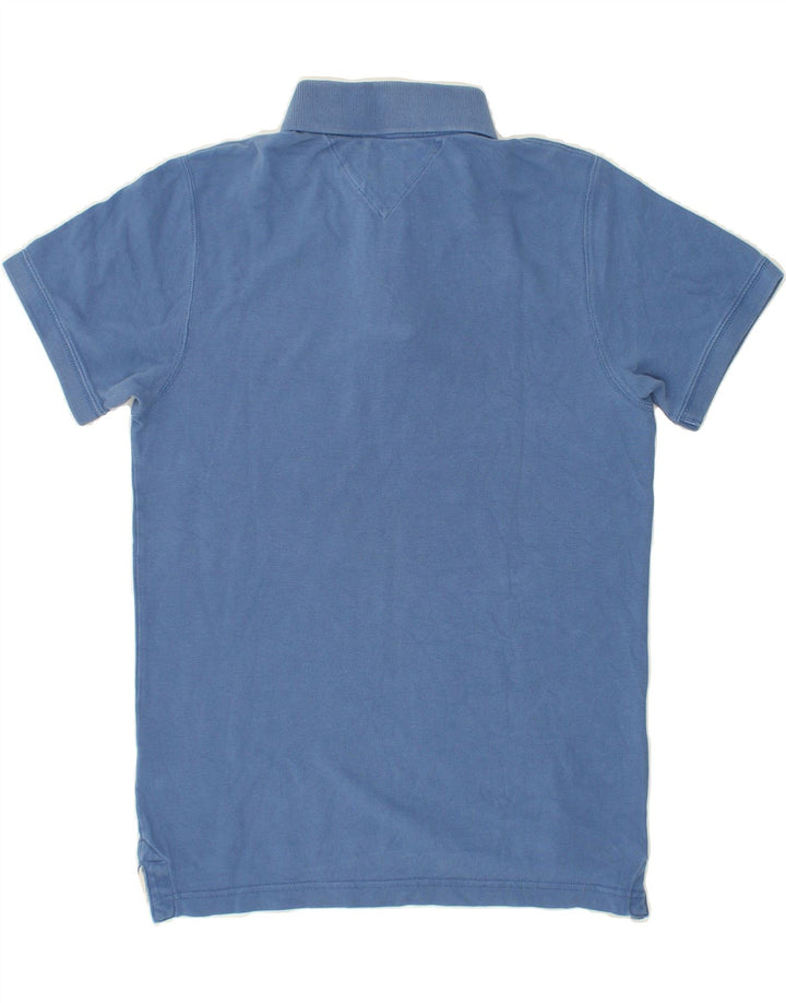 TOMMY HILFIGER Mens Polo Shirt Medium Blue Cotton Vintage Tommy Hilfiger and Second-Hand Tommy Hilfiger from Messina Hembry 