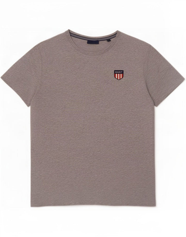 Ανδρικό T-Shirt Gant Top Βαμβακερό με μεσαίο γκρι φλιτζάνι