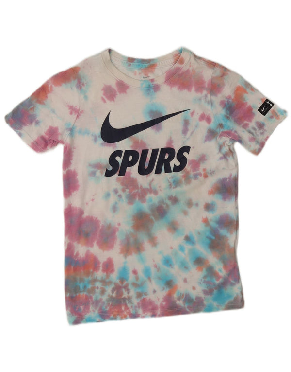 Nike Boys Dri Fit γραφικό μπλουζάκι τοπ 8-9 ετών Μικρή πολύχρωμη βαφή για γραβάτα