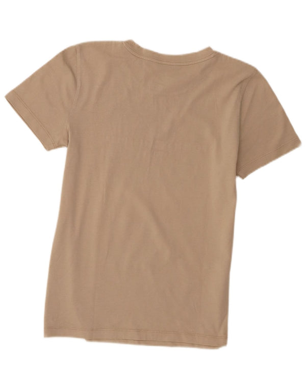 Γυναικείο γραφικό μπλουζάκι Tommy Hilfiger Top UK 6 XS Μπεζ βαμβακερό