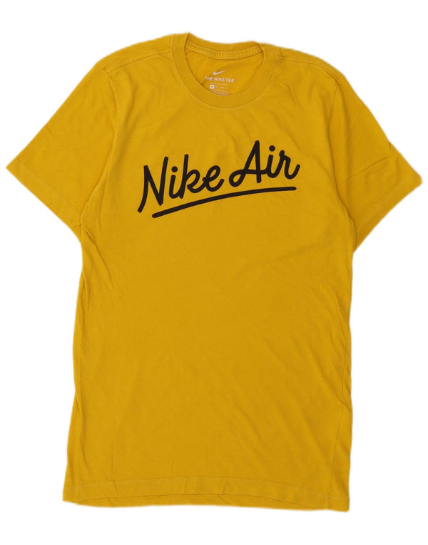 Ανδρικό γραφικό T-Shirt NIKE Top XS, κίτρινο βαμβακερό