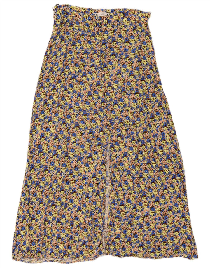 Zara Γυναικεία Maxi Φούστα Medium W29 Πολύχρωμη Floral