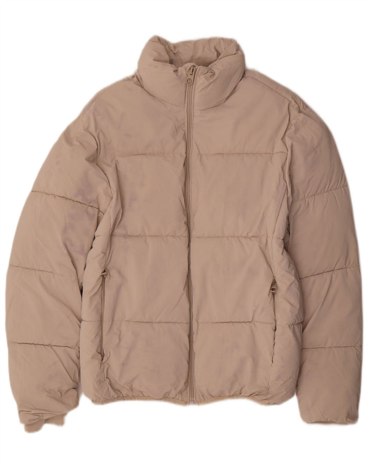 Zara Γυναικείο μπουφάν με επένδυση UK 10 Small Beige Nylon