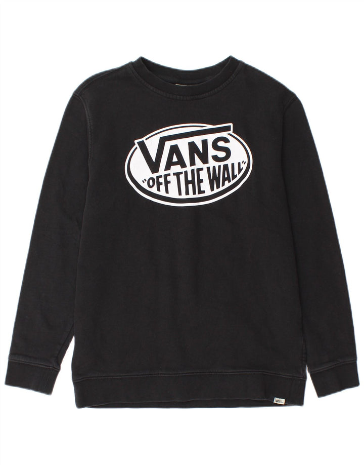 Γυναικεία γραφική φούτερ VANS Jumper UK 14 Large Black Cotton