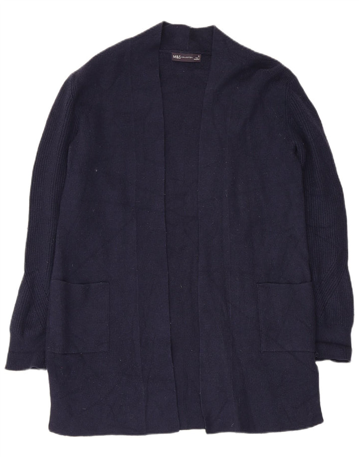 Marks & Spencer Γυναικείο πουλόβερ Longline Cardigan UK 12 Medium Navy Blue