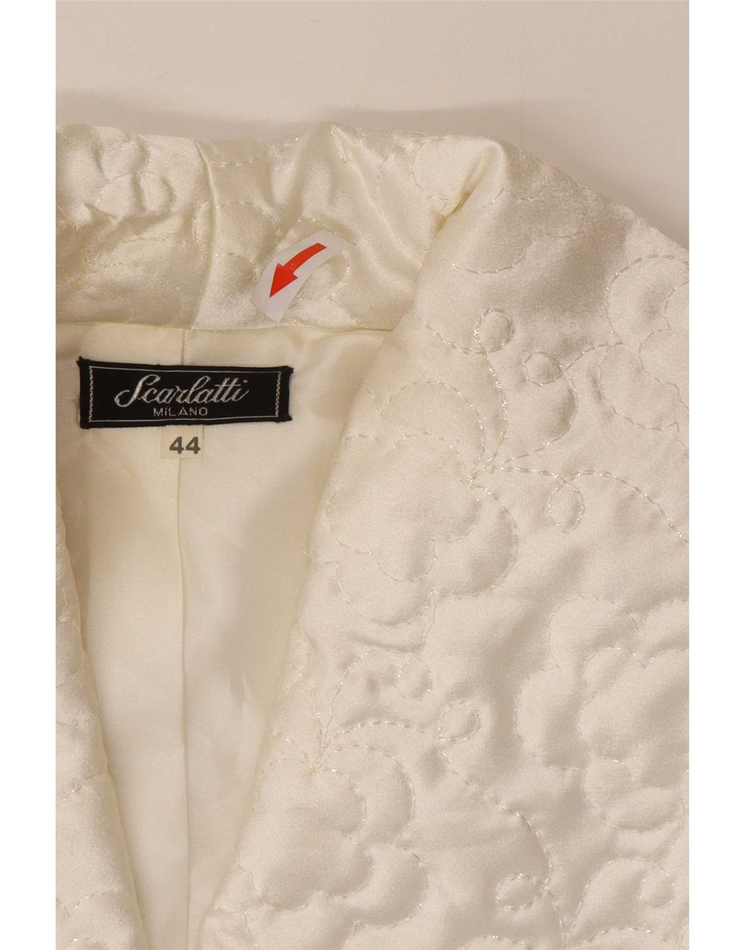Vintage γυναικεία 2 τεμάχια σετ φούστα IT 44 Medium W28 Λευκή βισκόζη