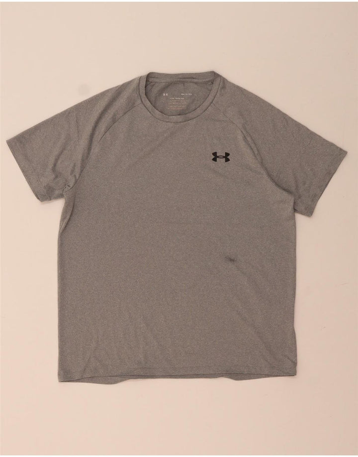 Under Armour Ανδρικό T-Shirt Loose Fit Top Μικρό Γκρι Πολυεστέρας