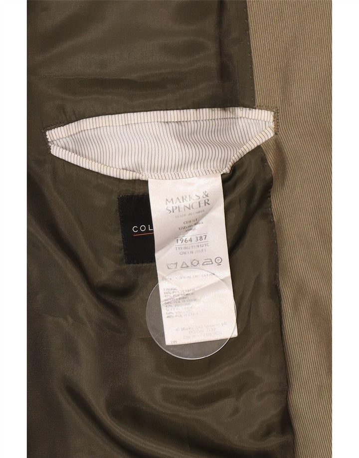 Marks & Spencer Ανδρικό σακάκι σακάκι με 2 κουμπιά UK 48 2XL πράσινο πολυεστέρα