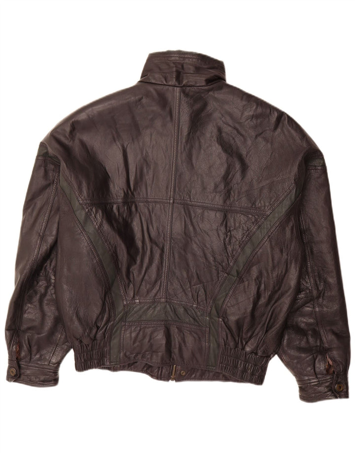 Vintage Ανδρικό Δερμάτινο Μπουφάν UK 38 Medium Black Leather