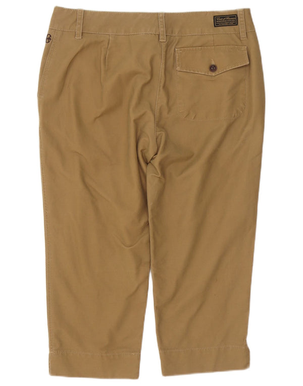 Conte of Florence Womens Straight Capri Trousers IT 46 Large W34 L21 Beige