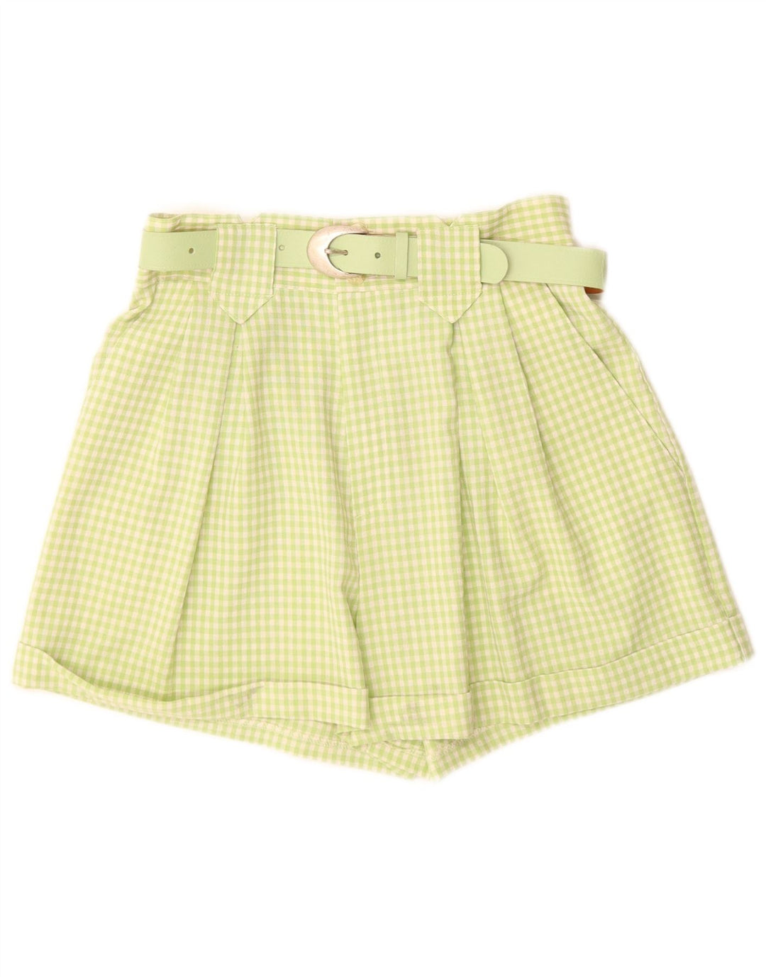 Γυναικείο ψηλόμεσο σορτς Chino PIMKIE IT 44 Medium W26 Green Gingham