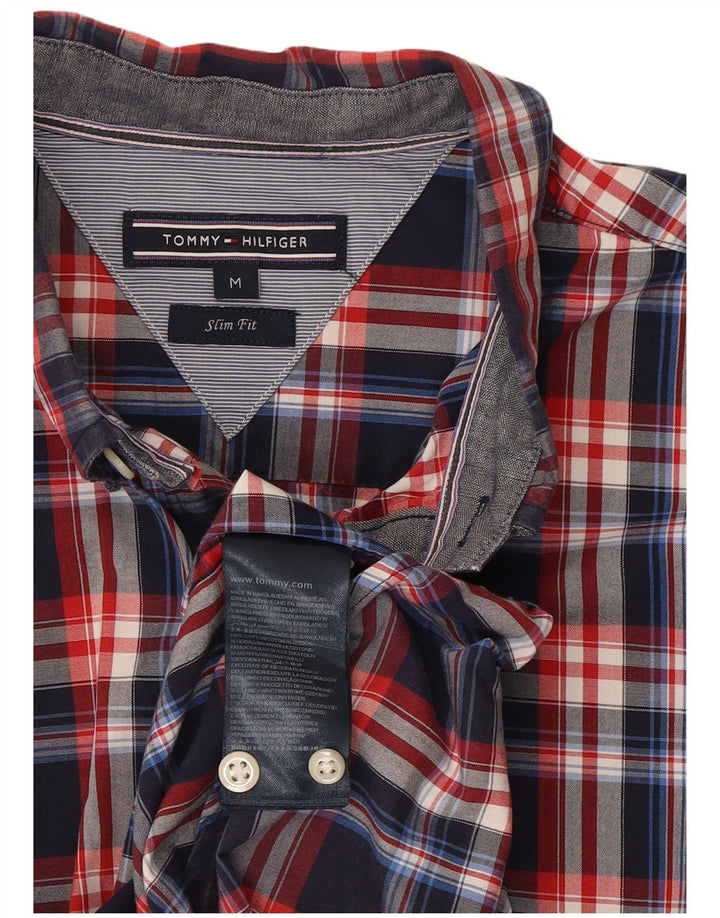 Ανδρικό πουκάμισο Tommy Hilfiger Slim Fit Medium Navy Blue Check Cotton