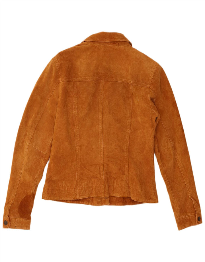 Vintage Γυναικείο Suede Μπουφάν EU 36 Small Beige Leather