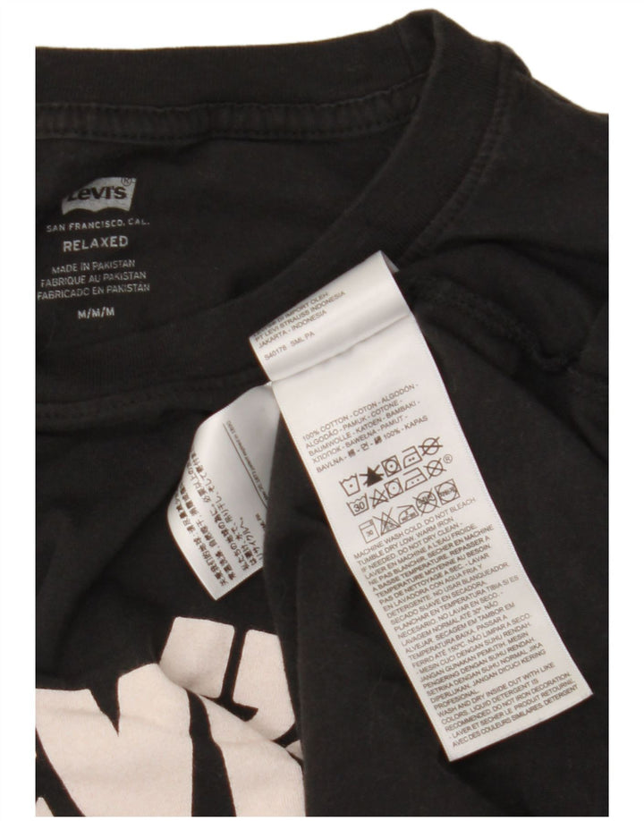 Ανδρικό μπλουζάκι Levi's Relaxed Graphic Top Μεσαίο μαύρο βαμβακερό
