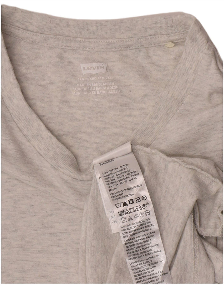 Γυναικείο T-Shirt Levi's Top UK 12 μεσαίου γκρι βαμβακερό