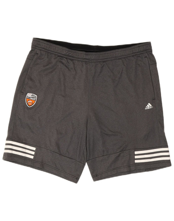 ADIDAS Mens FC Lorient Sport Shorts Large  Grey Polyester