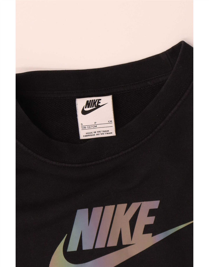 Γραφικό φούτερ Nike Boys Jumper 8-9 ετών Small Black Colourblock