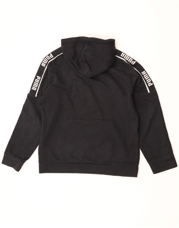 Puma Mens Graphic Hoodie Jumper Medium Black Cotton