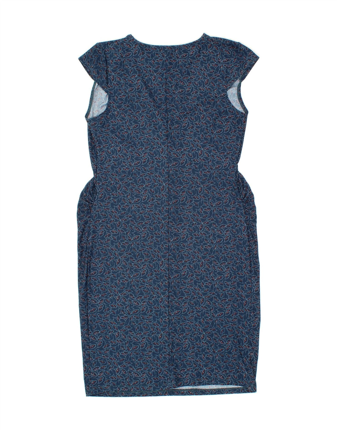 NEXT Womens Maternity Sheath Dress UK 12 Medium Navy Blue Floral Polyester Vintage Next and Second-Hand Next from Messina Hembry 