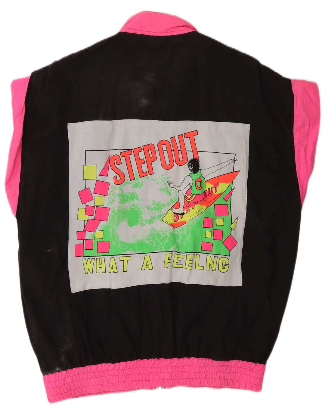 Γυναικεία αθλητική φόρμα VINTAGE Top Jacket UK 18 XL Black Colourblock