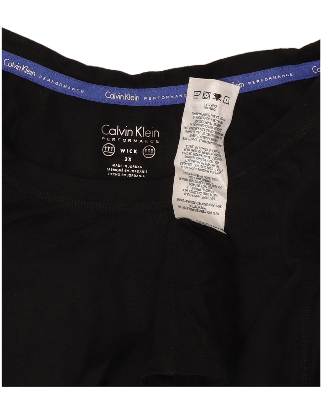 Γυναικείο T-Shirt CALVIN KLEIN Top UK 20 2XL μαύρο πολυεστέρα