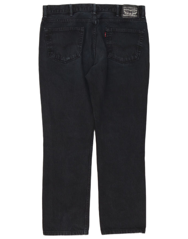 Ανδρικό τζιν Levi's Distressed Straight W38 L32 Μαύρο βαμβακερό