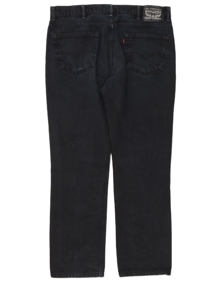 Ανδρικό τζιν Levi's Distressed Straight W38 L32 Μαύρο βαμβακερό