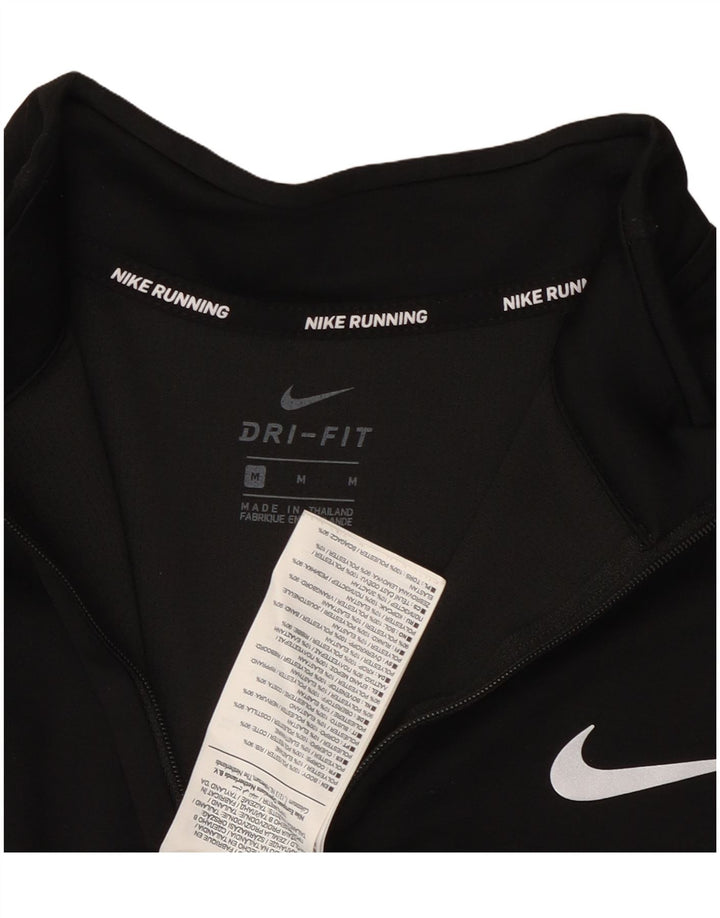 Γυναικεία NIKE φόρμα πουλόβερ με φερμουάρ Dri Fit Top UK 14 Medium Black