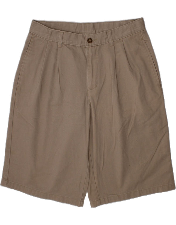 IZOD Boys Regular Chino Shorts 15-16 Years W28 Beige Cotton