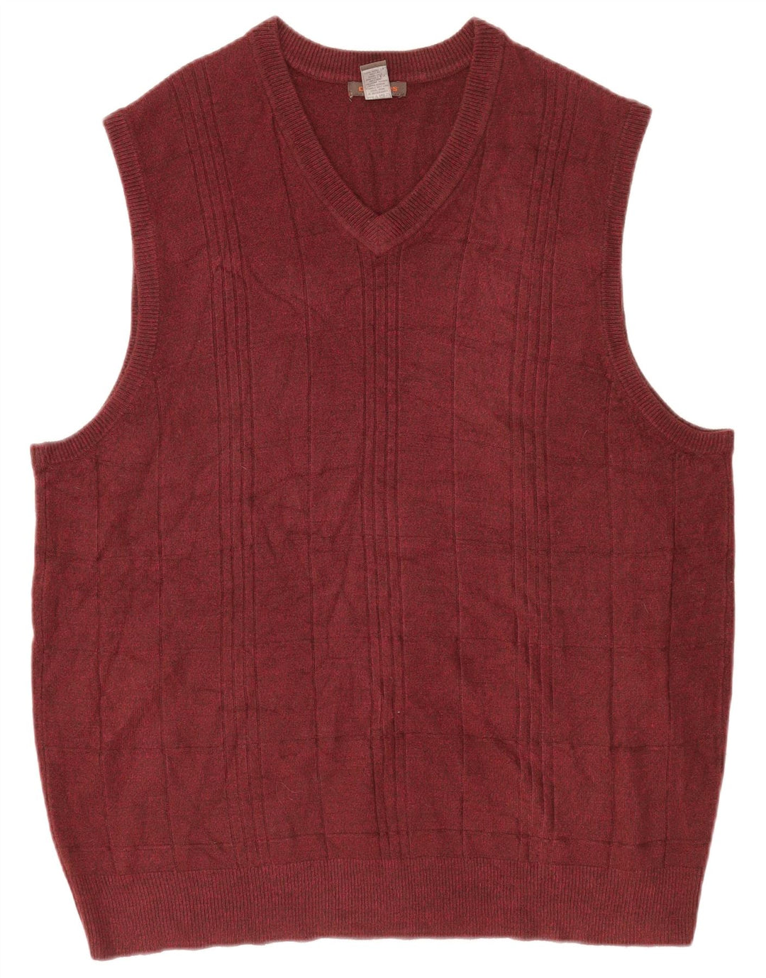 DOCKERS Ανδρικό γιλέκο Tank Top 2XL Burgundy Check Acrylic