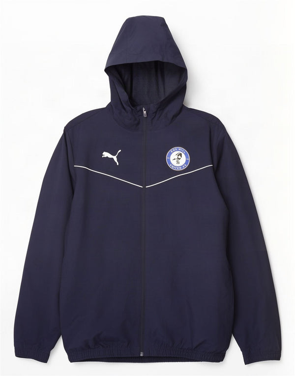 Puma Mens Box Hill FC Hooded Rain Jacket UK 38 Medium Navy Blue Polyester