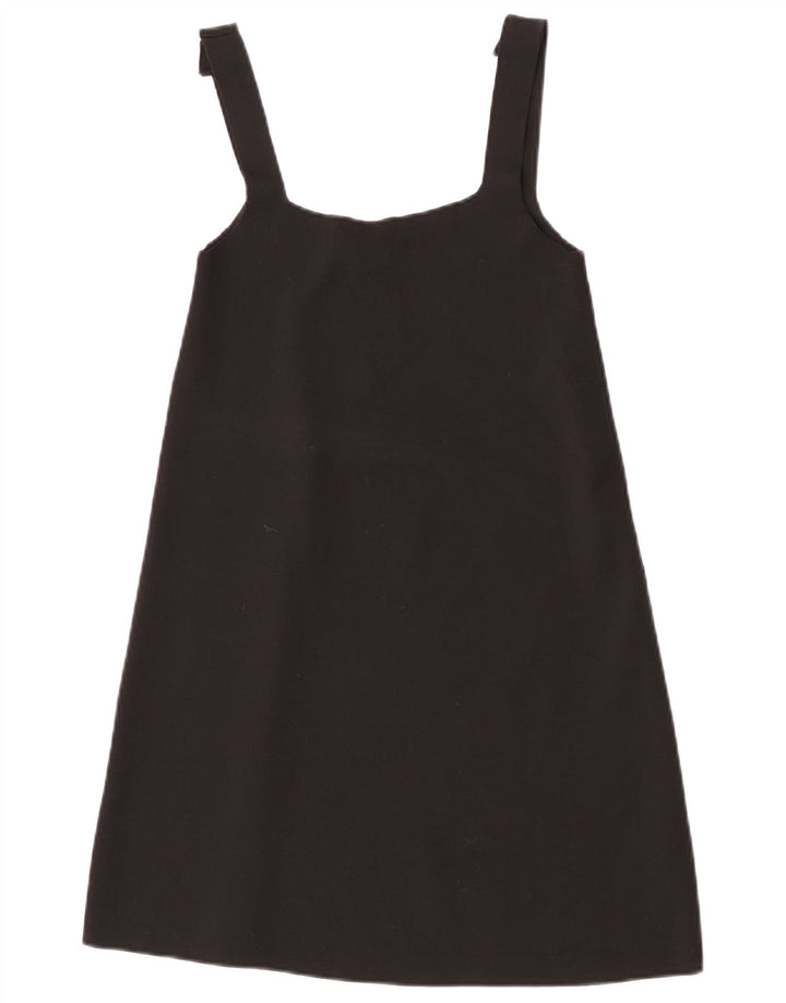 Zara Γυναικείο φόρεμα Pinafore UK 12 μεσαίο μαύρο πολυεστέρα