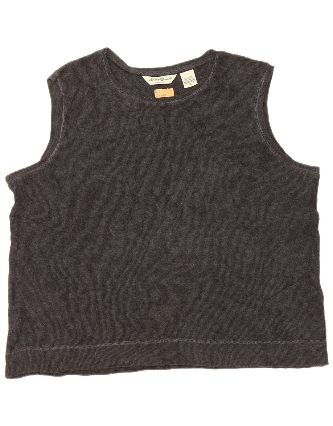 EDDIE BAUER Γυναικείο Crop Oversized Γιλέκο Tank Top UK 18 XL Γκρι βαμβακερό