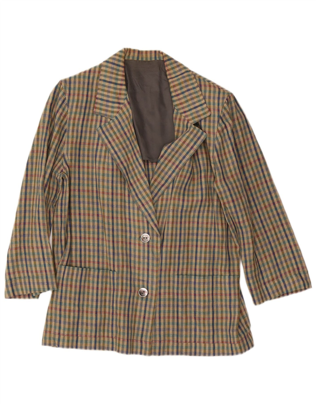 Vintage γυναικείο μπουφάν blazer UK 18 XL πολύχρωμο Gingham