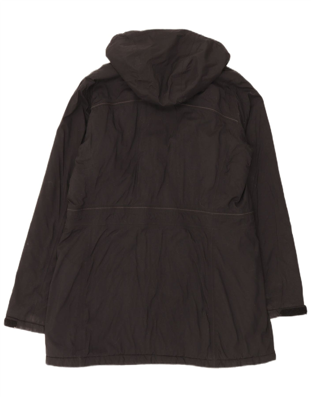 HELLY HANSEN Γυναικείο παλτό αντιανεμικό με κουκούλα UK 16 μεγάλο μαύρο πολυαμίδιο