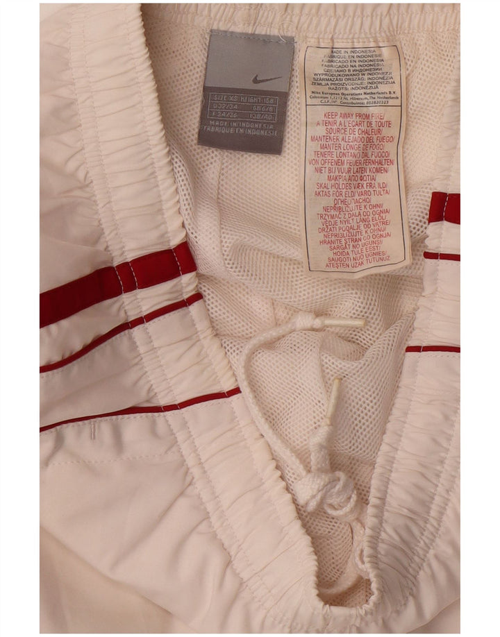 NIKE Mens Tracksuit Trousers XS  White Polyester