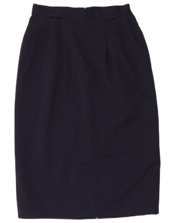 Marks & Spencer Γυναικεία Ψηλόμεση Pencil Φούστα IT 44 Medium W28 Navy Blue