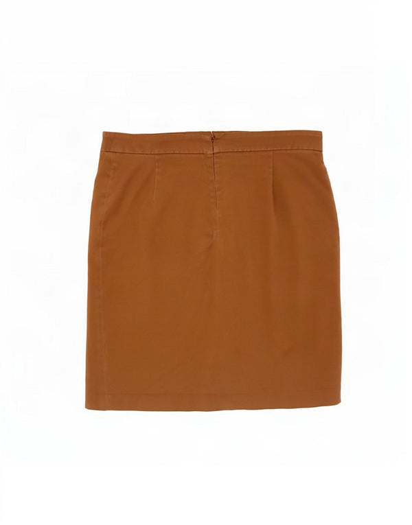 Laura Ashley Γυναικεία ίσια φούστα UK 16 μεγάλη W36 μπεζ βαμβακερή