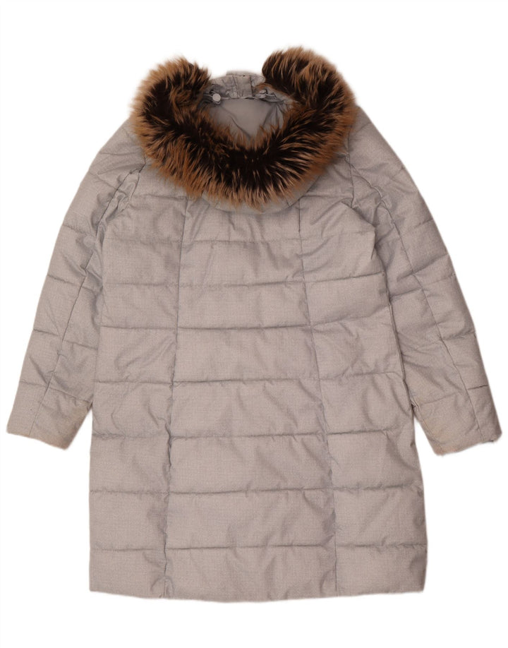 Barbour Γυναικείο παλτό με κουκούλα UK 16 Large Grey Polyester