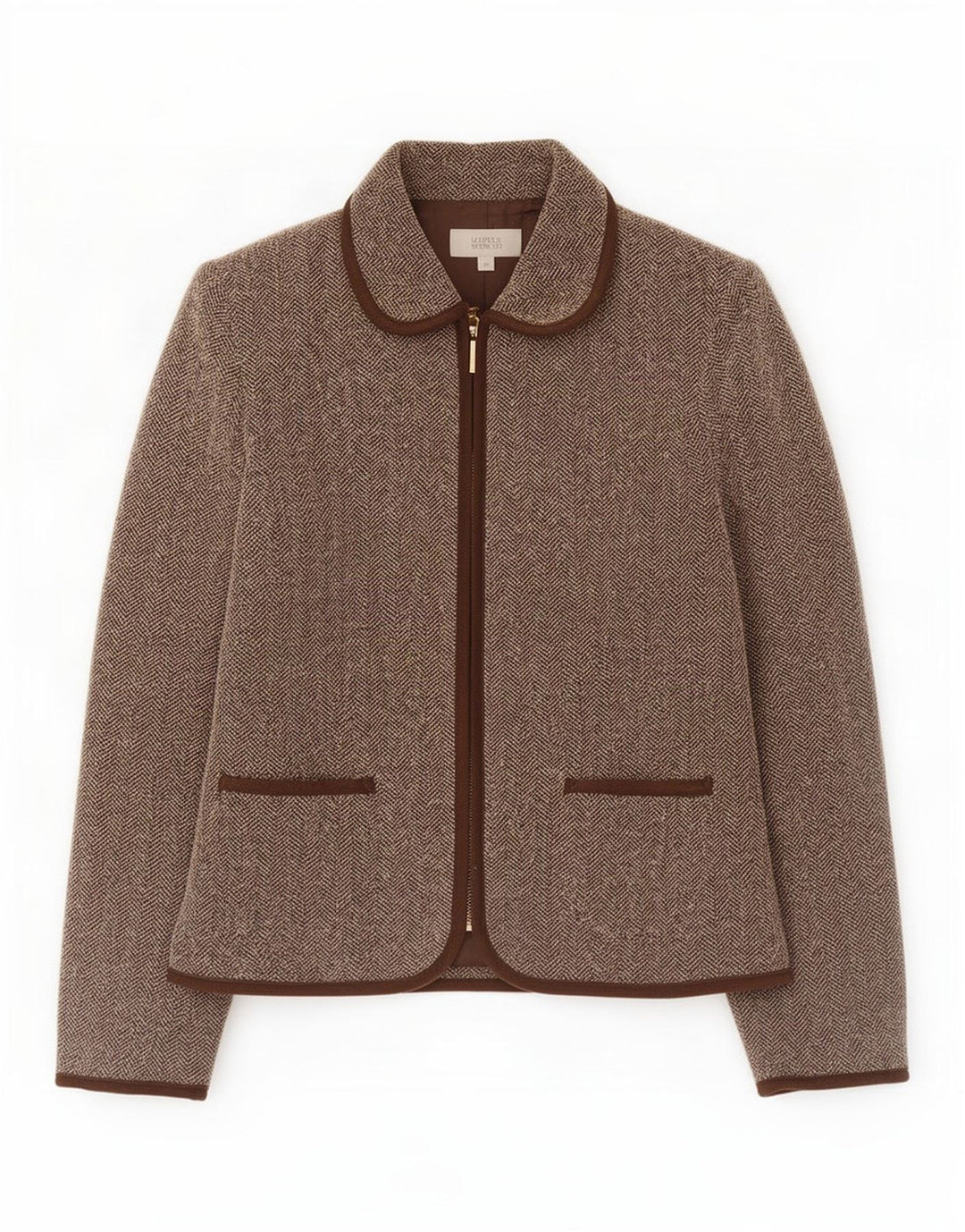 Marks & Spencer Γυναικείο σακάκι UK 10 Small Brown Ψαροκόκκαλο