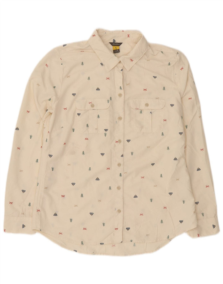 Γυναικείο πουκάμισο Eddie Bauer UK 14 Medium Off White Spotted
