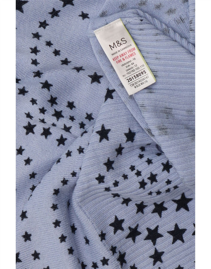Marks & Spencer Γυναικείο πουλόβερ με λαιμόκοψη με V λαιμόκοψη UK 16 Large Blue