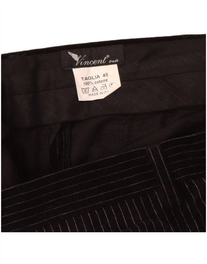 Vincent Ανδρική φόρμα 2 κουμπιών IT 48 Medium W30 L32 Μαύρη ρίγα